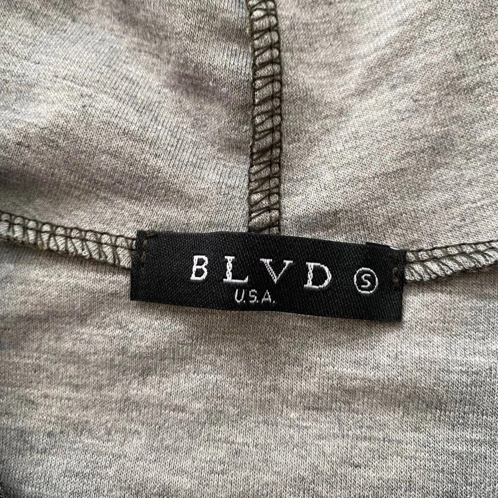 BLVD U.S.A. Women's Green Camouflage Pullover Long Sleeve Soft Crop Hoodie LARGE - Picture 7 of 7